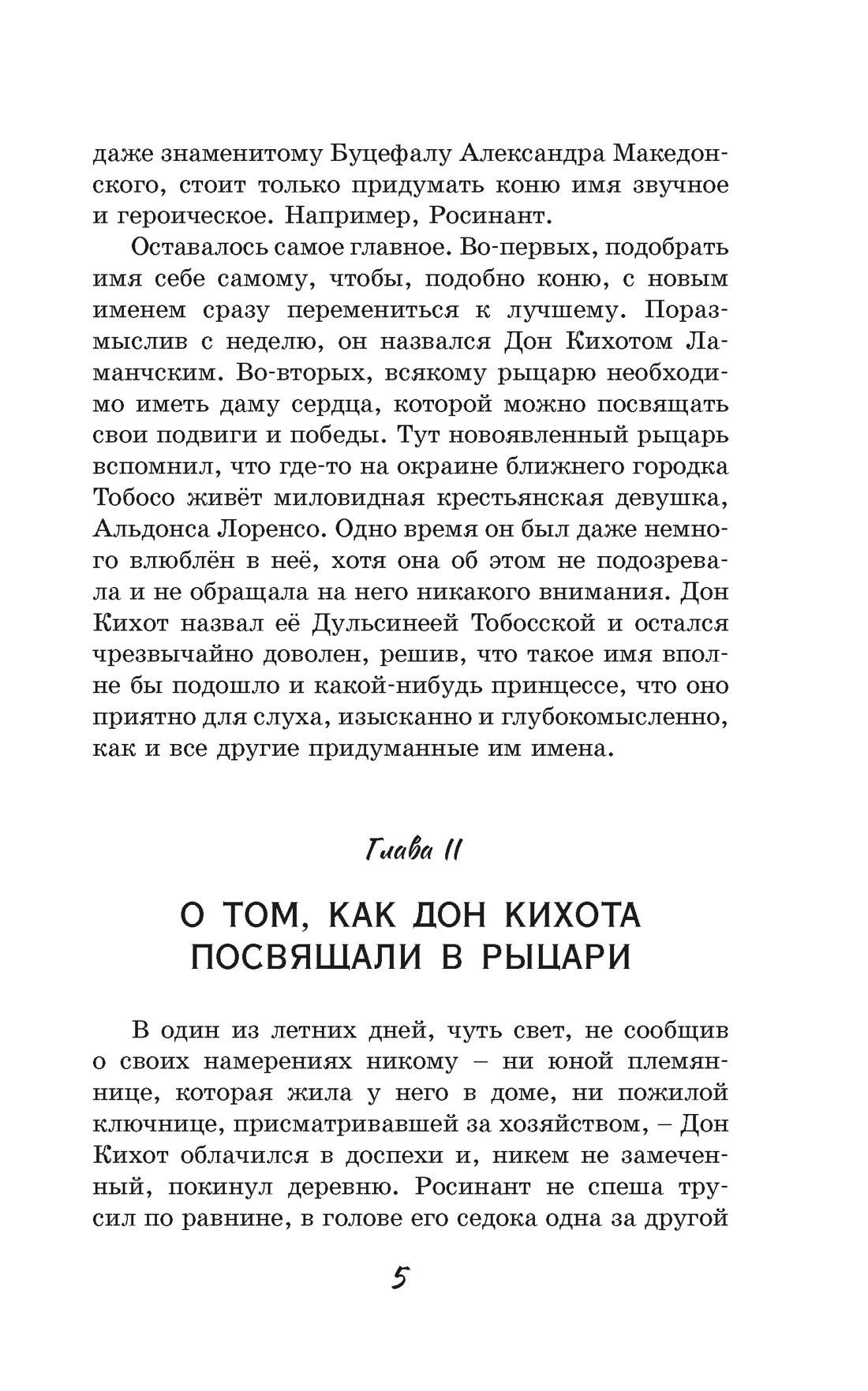 Дон Кихот, Отрывок из книги