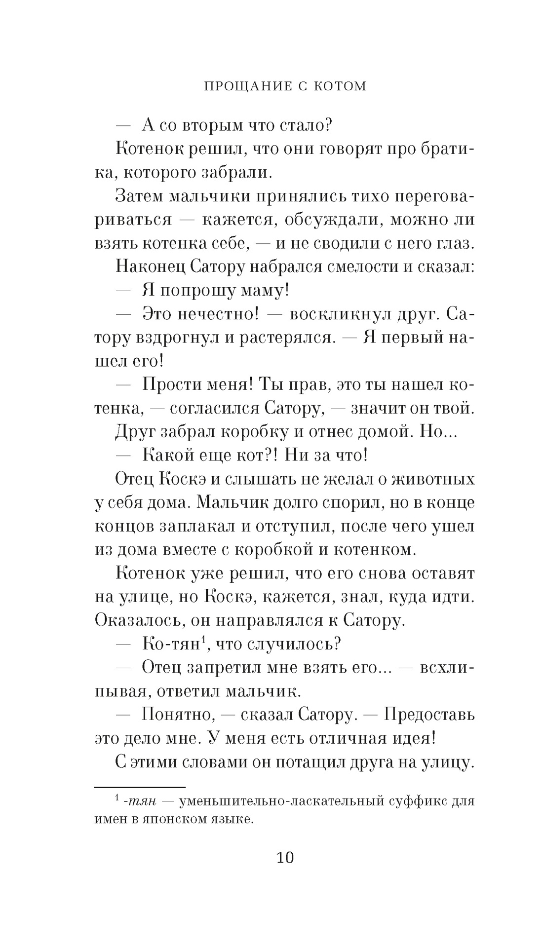 Прощание с котом, Отрывок из книги