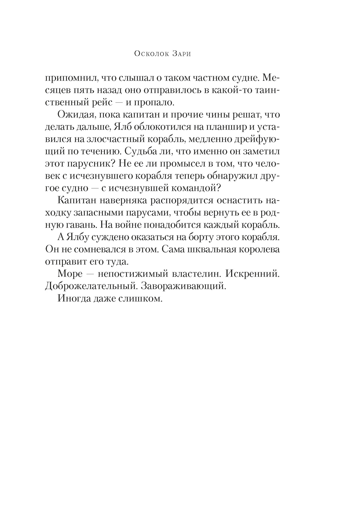 Архив Буресвета. Книга 3.5. Осколок Зари, Отрывок из книги