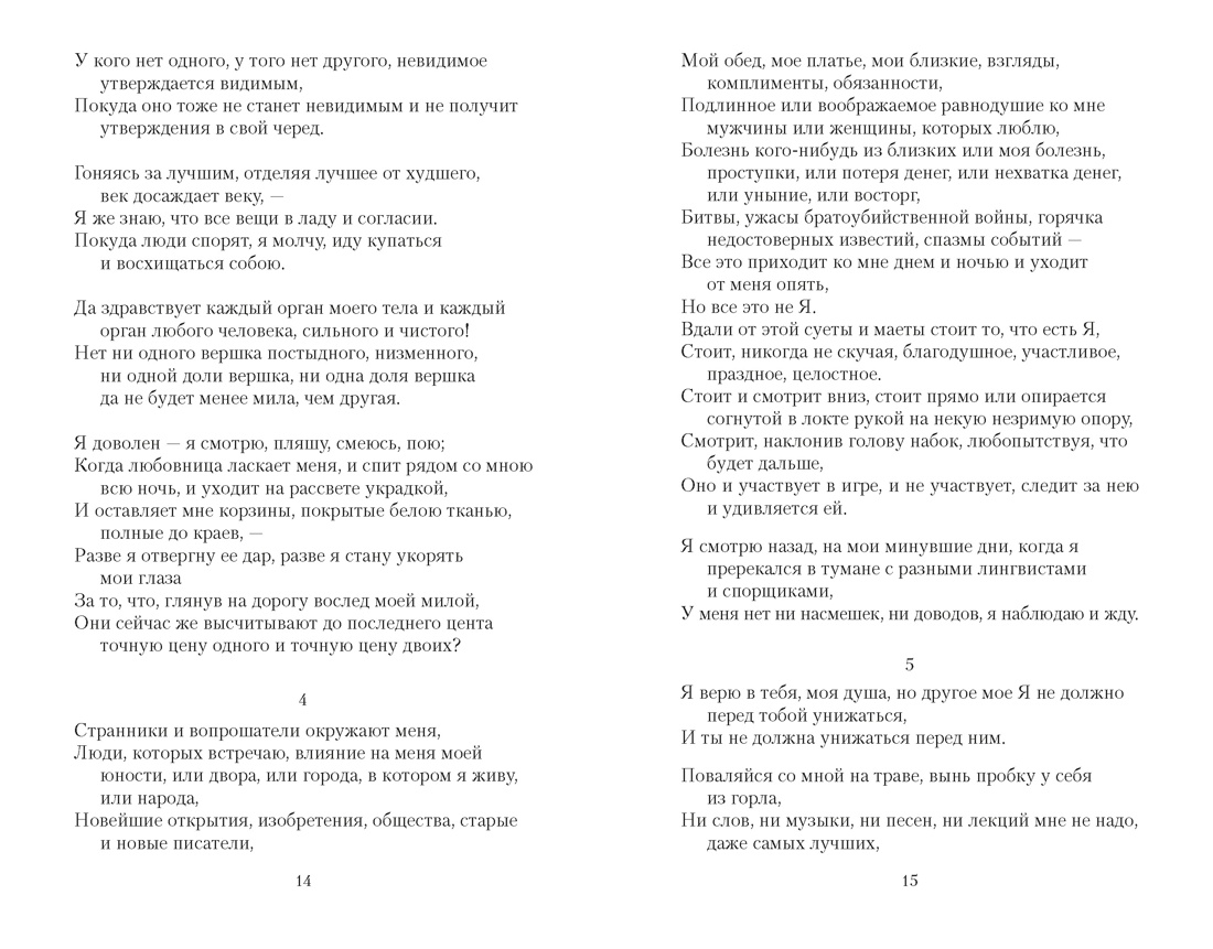 Листья травы (мягкая обложка), Отрывок из книги