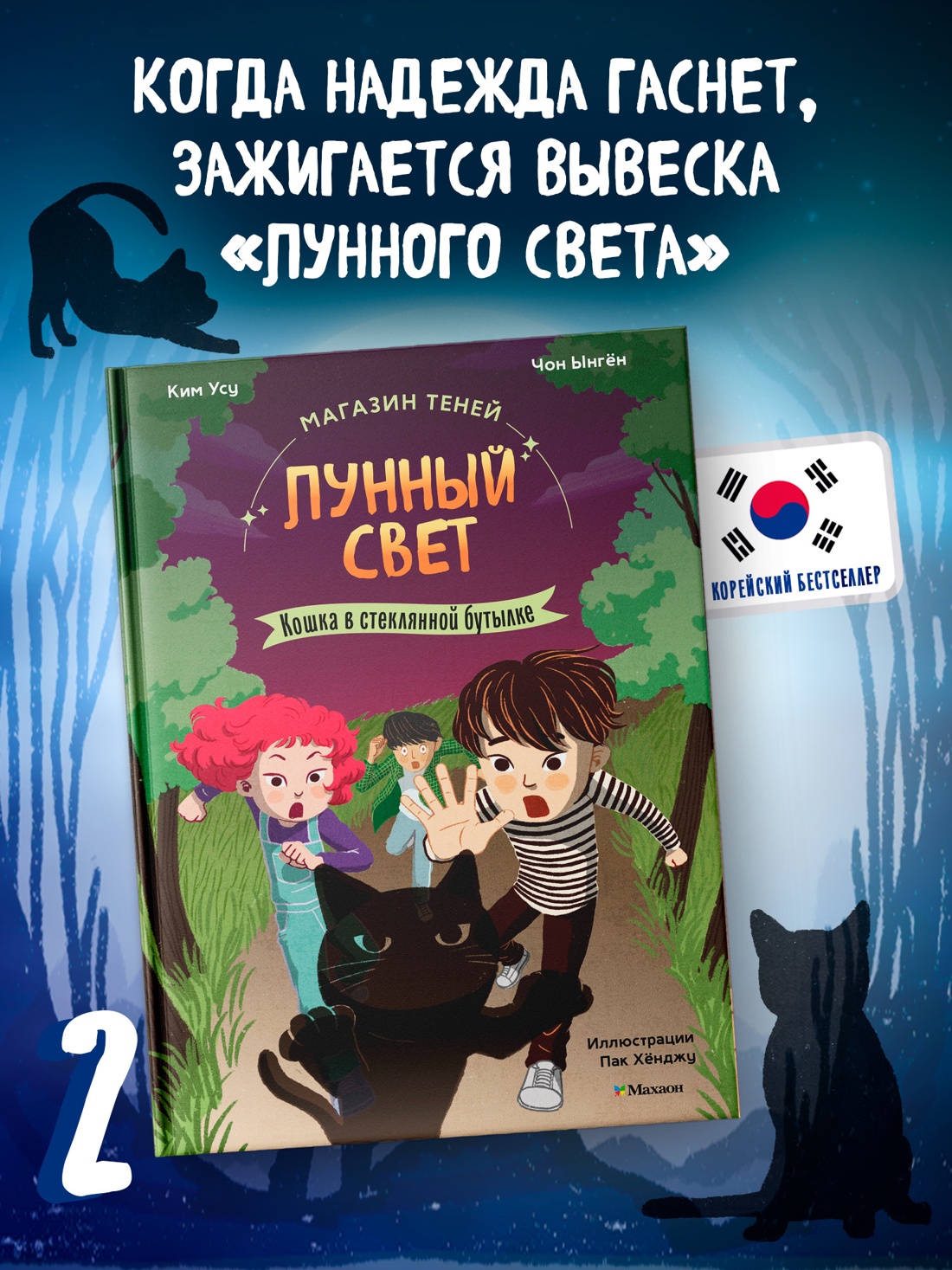 Промо материал к книге "Магазин теней «Лунный свет». Книга 2. Кошка в стеклянной бутылке" №0
