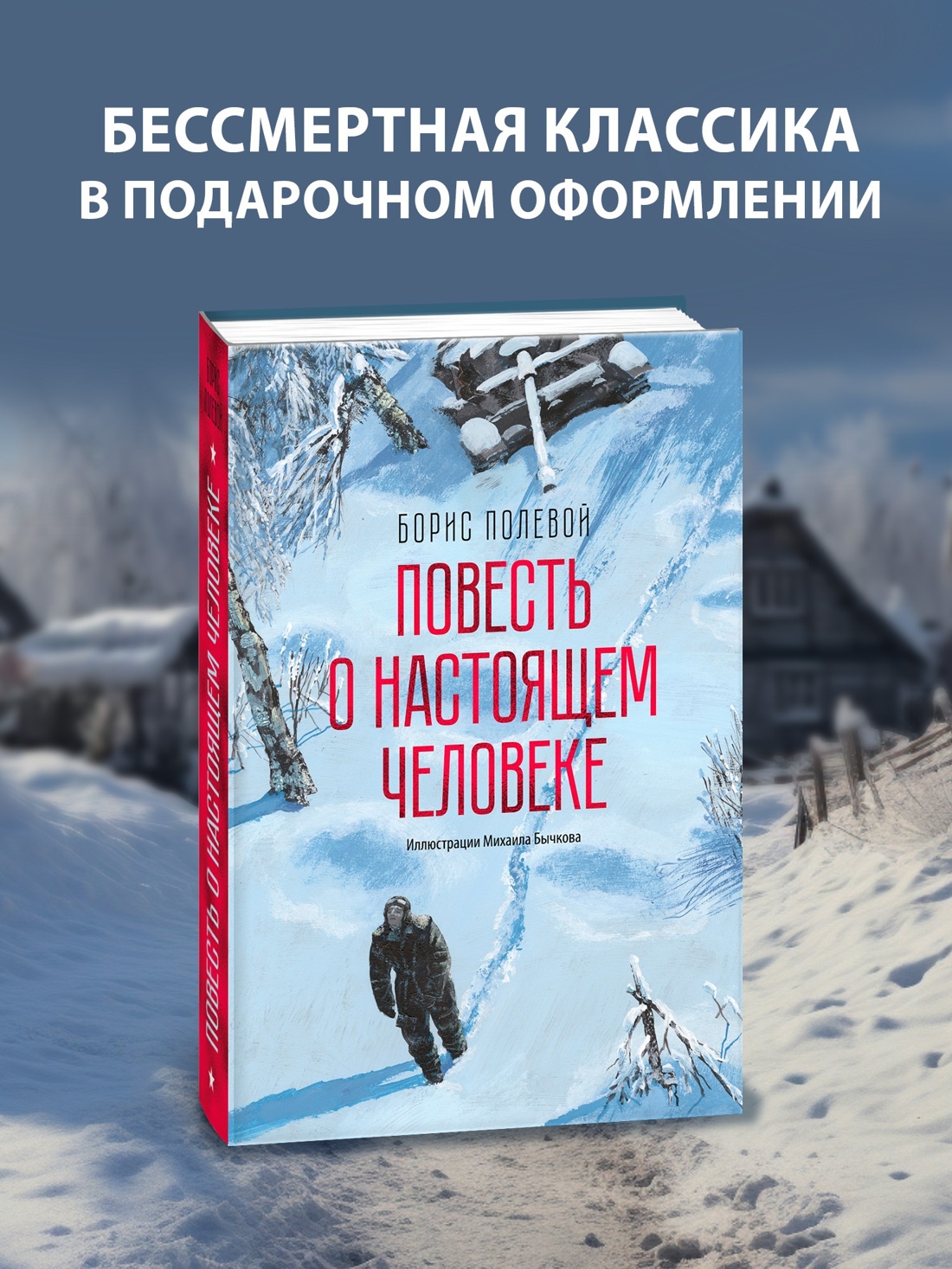Промо материал к книге "Повесть о настоящем человеке (илл. Михаил Бычков и др.)" №0