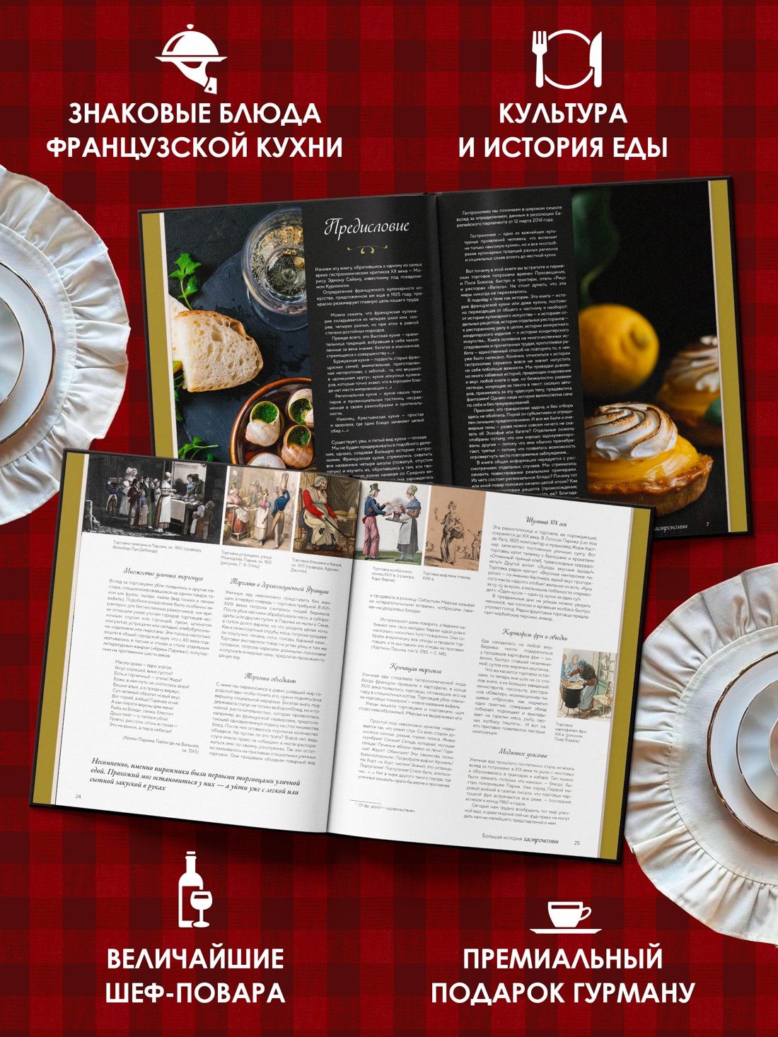 Промо материал к книге "Большая история гастрономии. Кулинарное искусство Франции: от Средневековья до Новейшего времени" №1