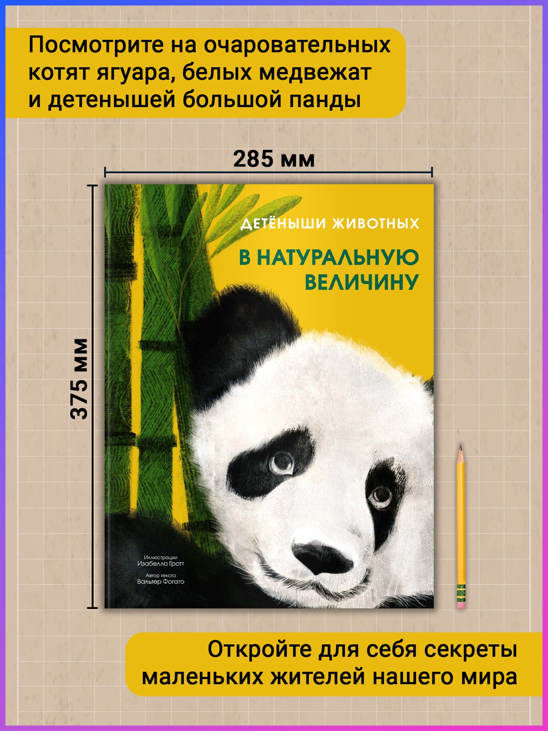 Промо материал к книге "Детёныши животных в натуральную величину" №1
