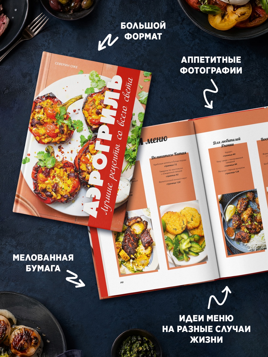 Промо материал к книге "Аэрогриль: лучшие рецепты со всего света" №3