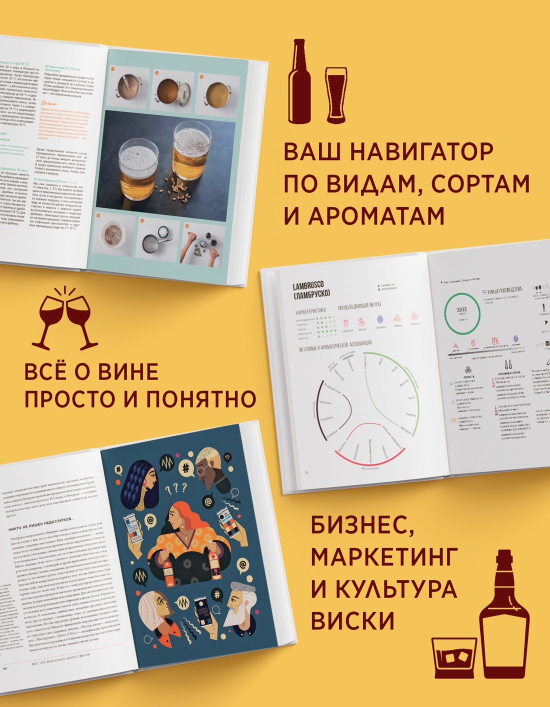 Промо материал к книге "Изысканная коллекция. Путеводители по миру виски, пива и вина (Love&Whiskey, Wine Folly, Beer Expert.)" №2
