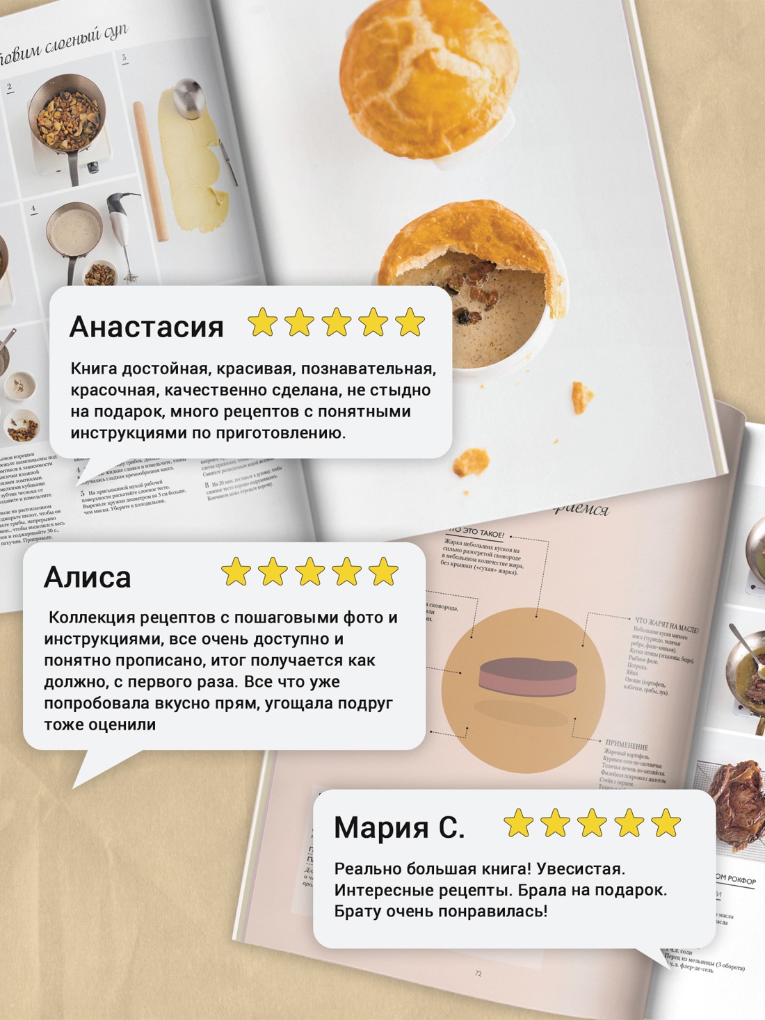 Промо материал к книге "Большая книга повара: Мясо, рыба, овощи. Учимся готовить шедевры" №1