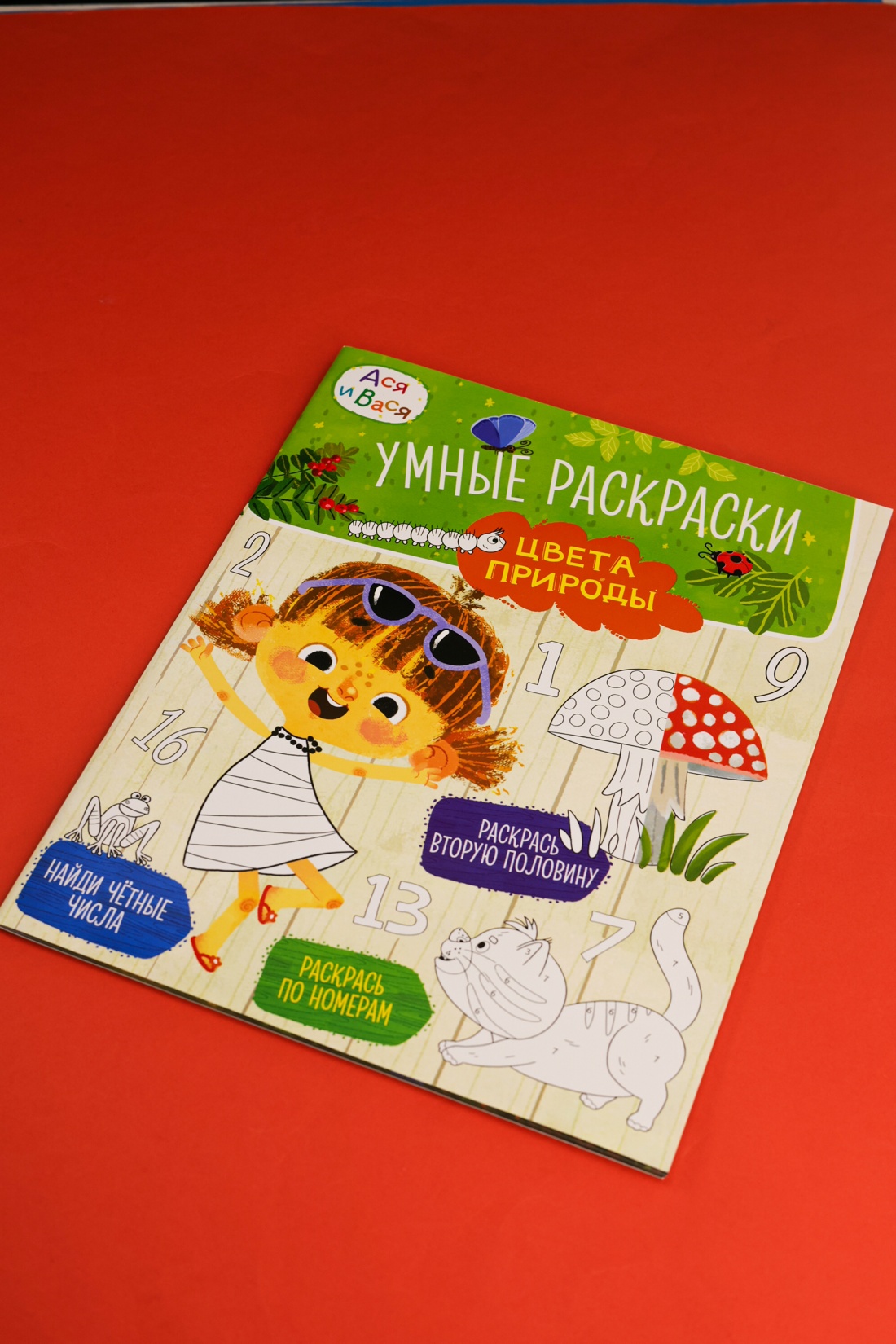 Промо материал к книге "Ася и Вася. Умные раскраски. Цвета природы" №4