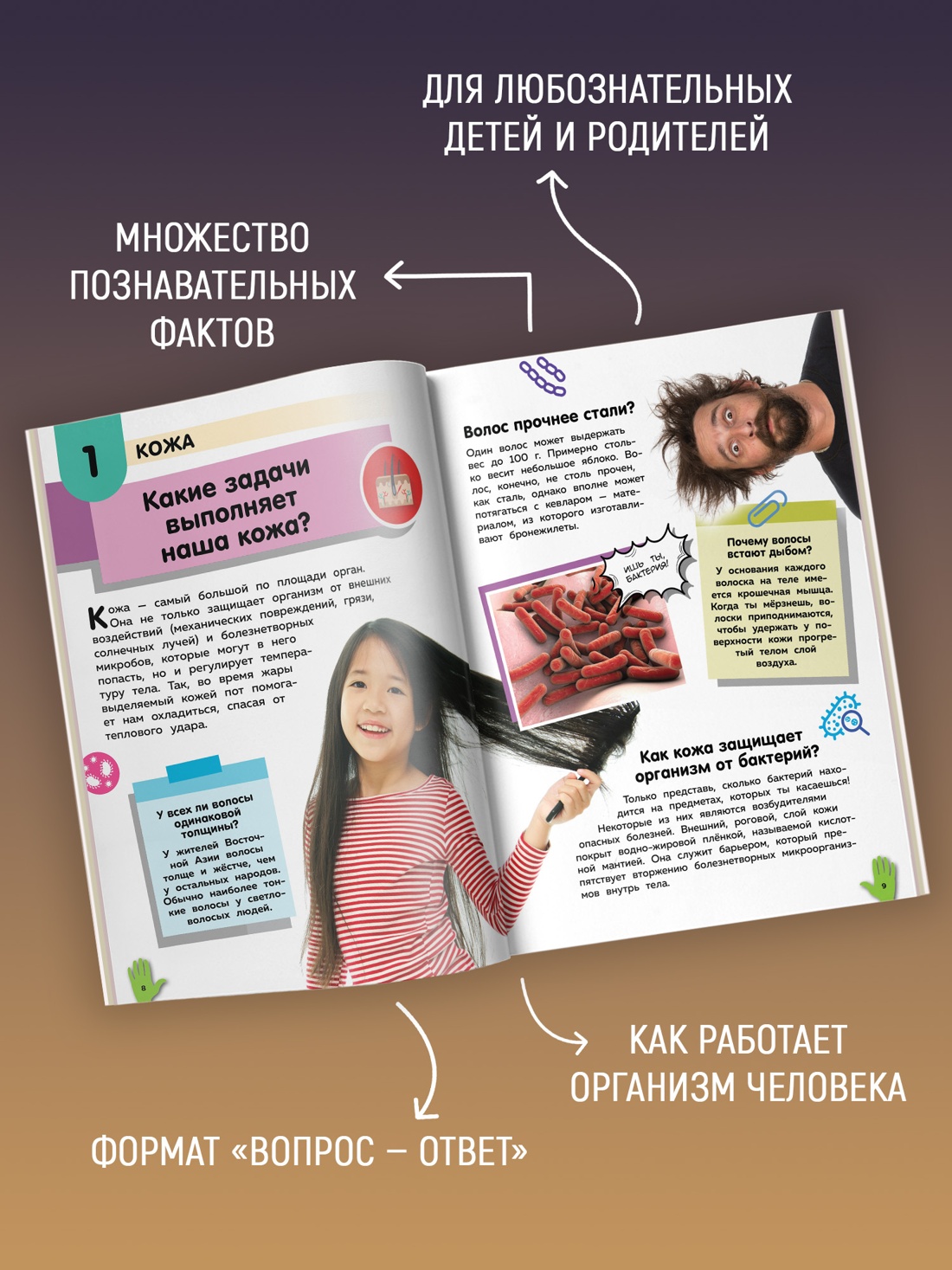 Промо материал к книге "Путеводитель по телу человека. Вопросы и ответы" №1