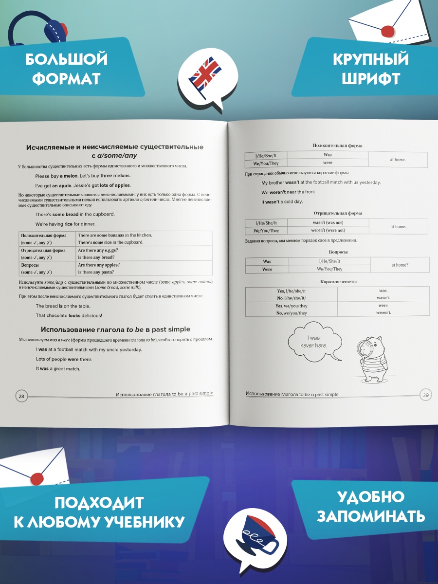 Промо материал к книге "Английский язык в таблицах и комиксах" №1