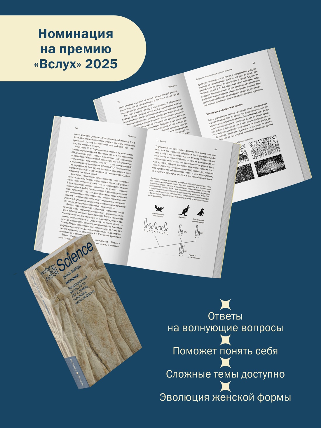 Промо материал к книге "Женщина: эволюционный взгляд на то, как и почему появилась женская форма" №1