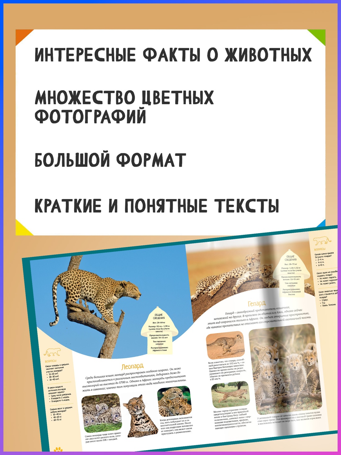 Промо материал к книге "Красочный мир животных" №1