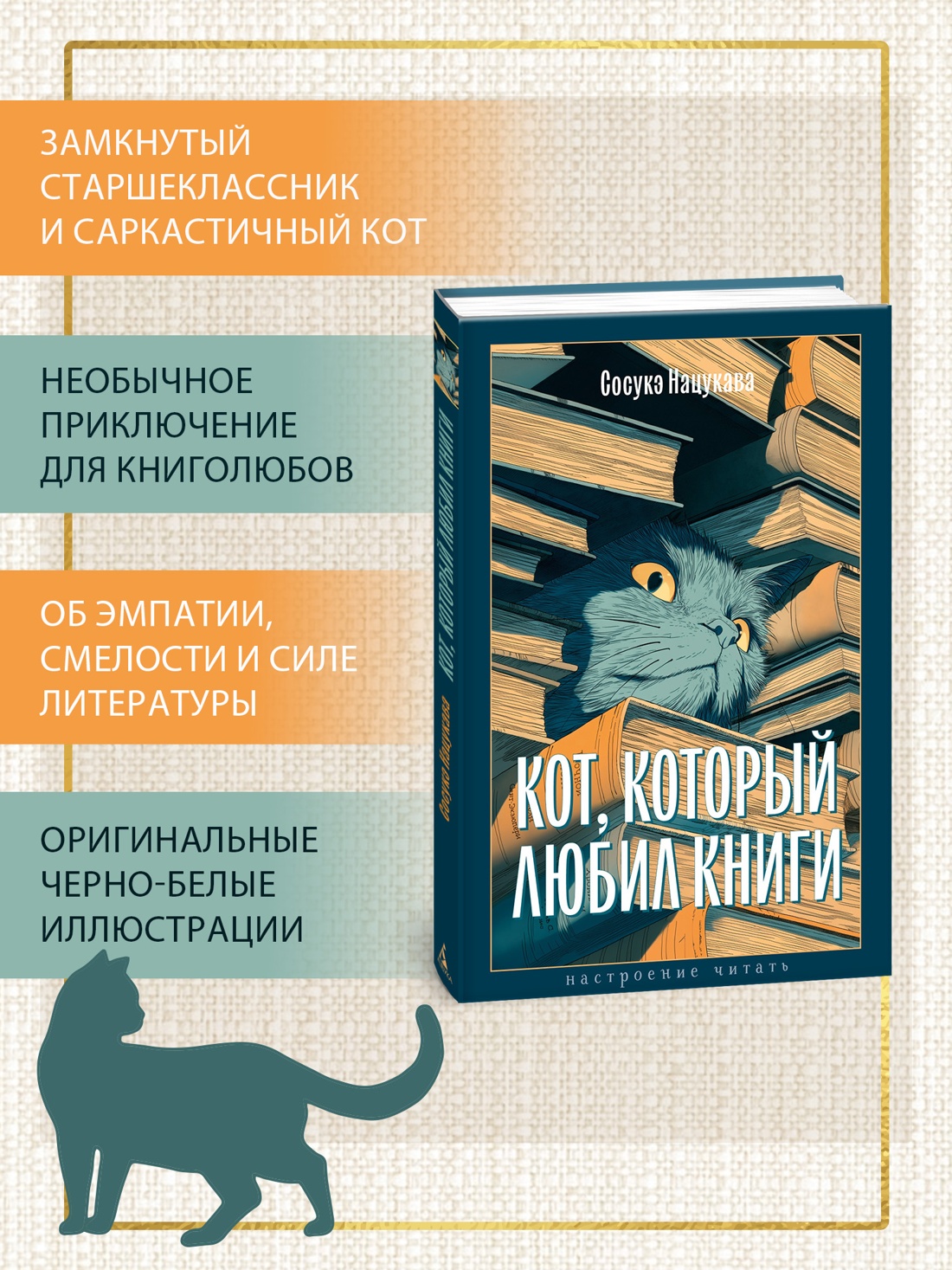 Промо материал к книге "Кот, который любил книги" №1