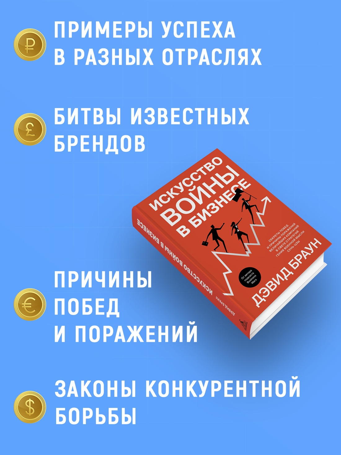 Промо материал к книге "Искусство войны в бизнесе. Секреты побед и причины поражений величайших компаний в свете стратегий гения военной мысли Сунь-цзы" №1