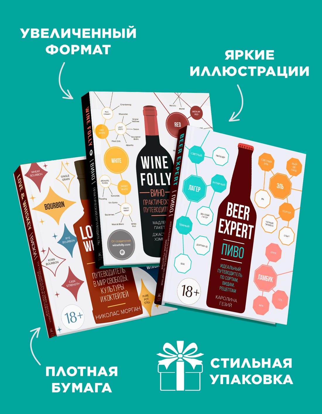 Промо материал к книге "Изысканная коллекция. Путеводители по миру виски, пива и вина (Love&Whiskey, Wine Folly, Beer Expert.)" №3