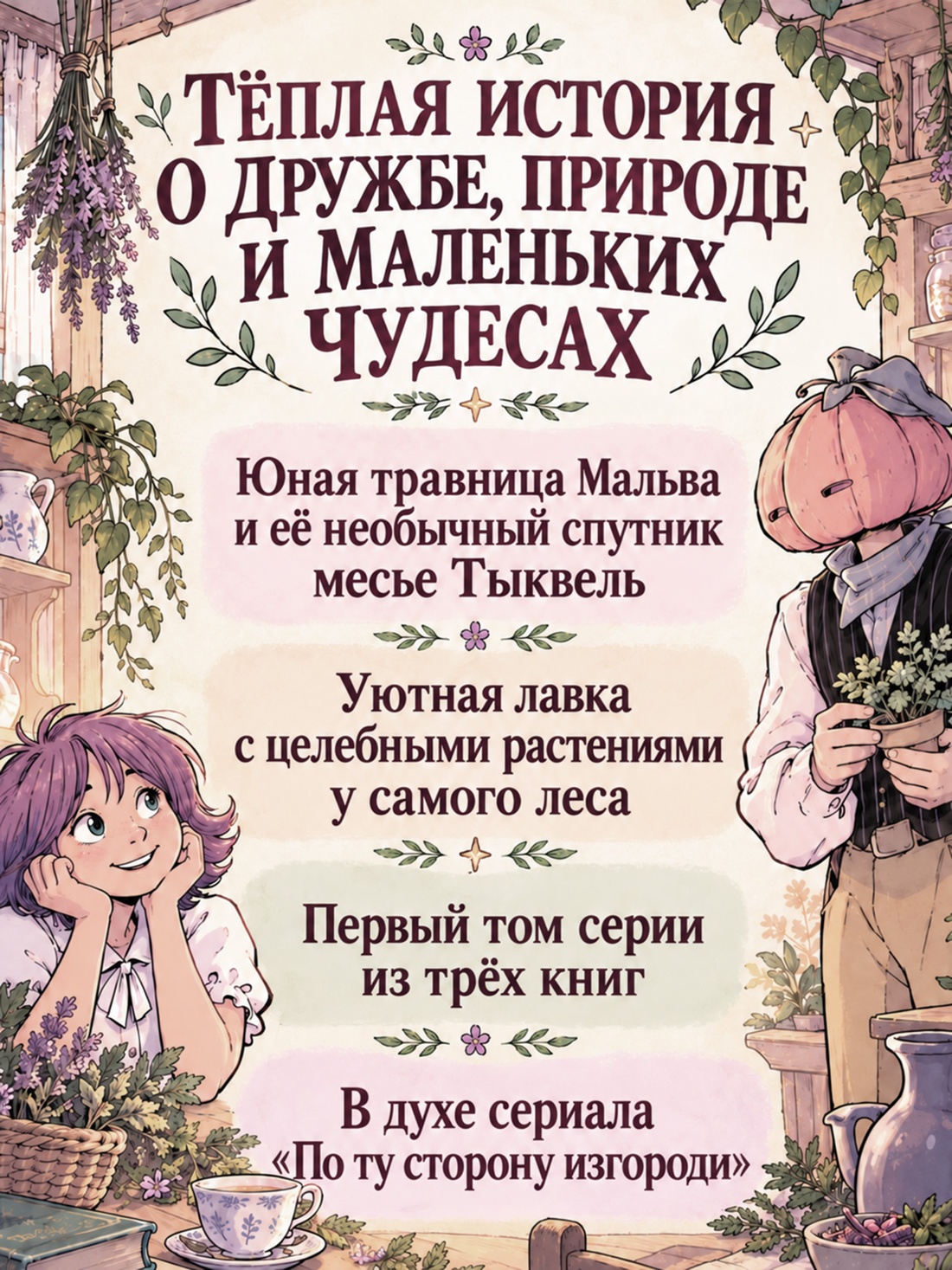 Промо материал к книге "Мальва и Тыквель. Том 1. Случай в лавке травника" №1