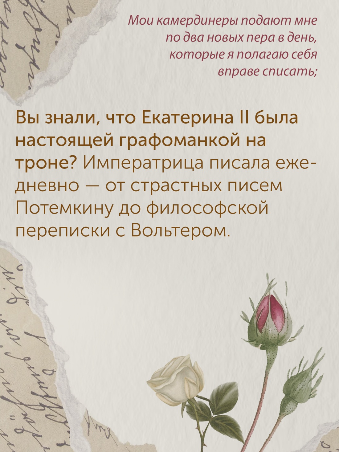 Промо материал к книге "Перо в её руке: Женские письма – женские судьбы в XVIII веке" №5