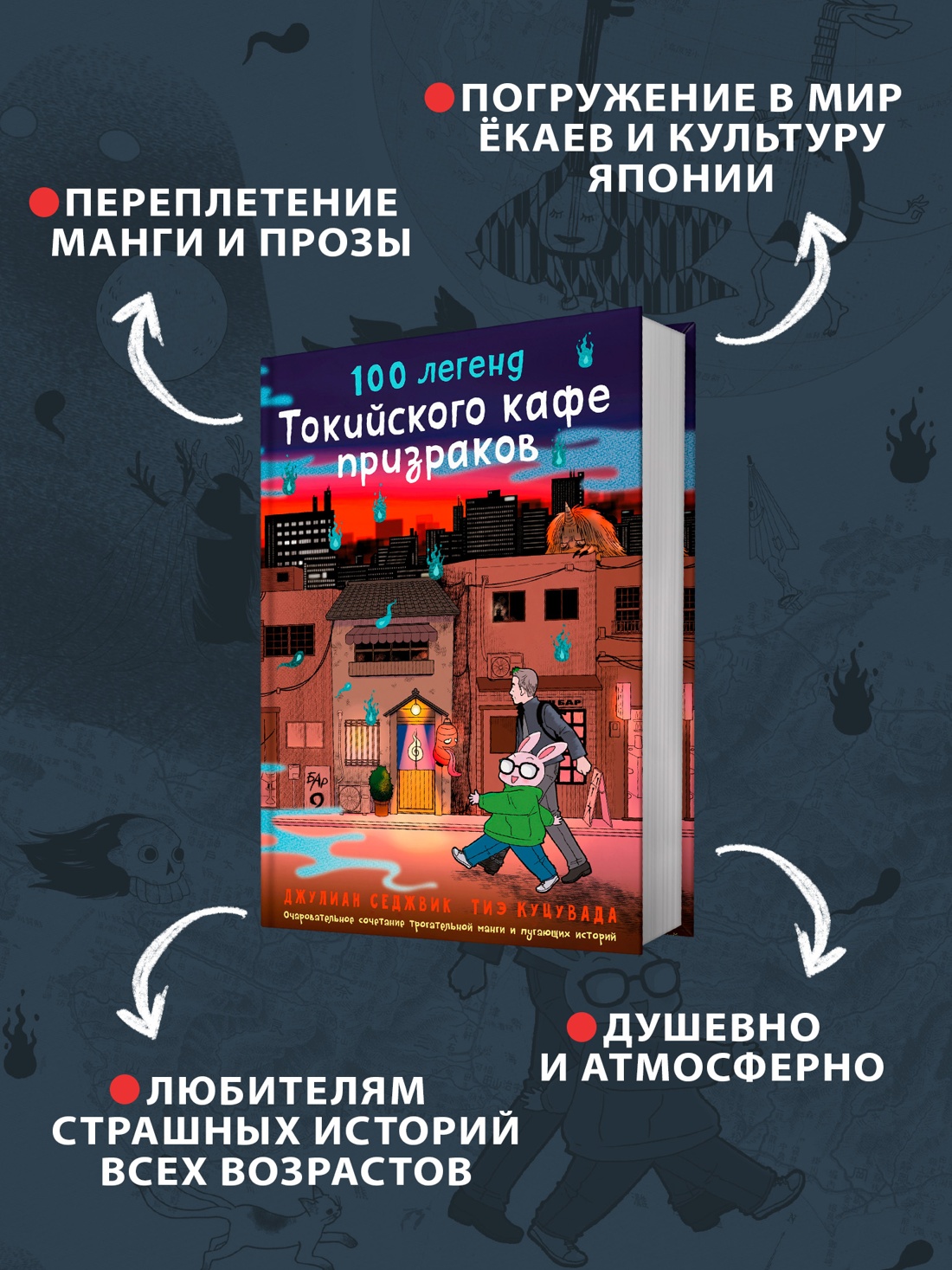 Промо материал к книге "100 легенд Токийского кафе призраков" №1