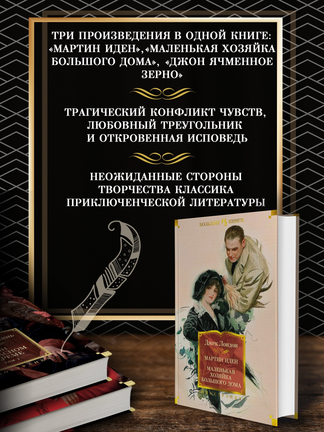 Промо материал к книге "Мартин Иден. Маленькая хозяйка большого дома" №1