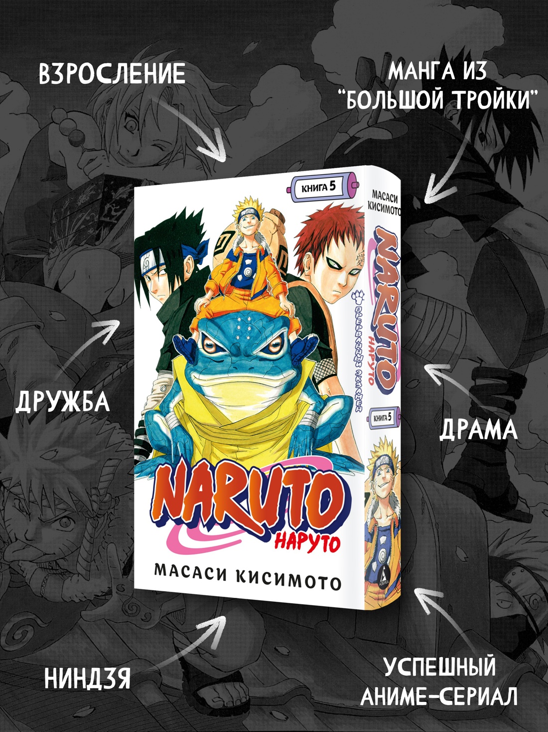 Промо материал к книге "Naruto. Наруто. Книга 5. Прерванный экзамен" №1