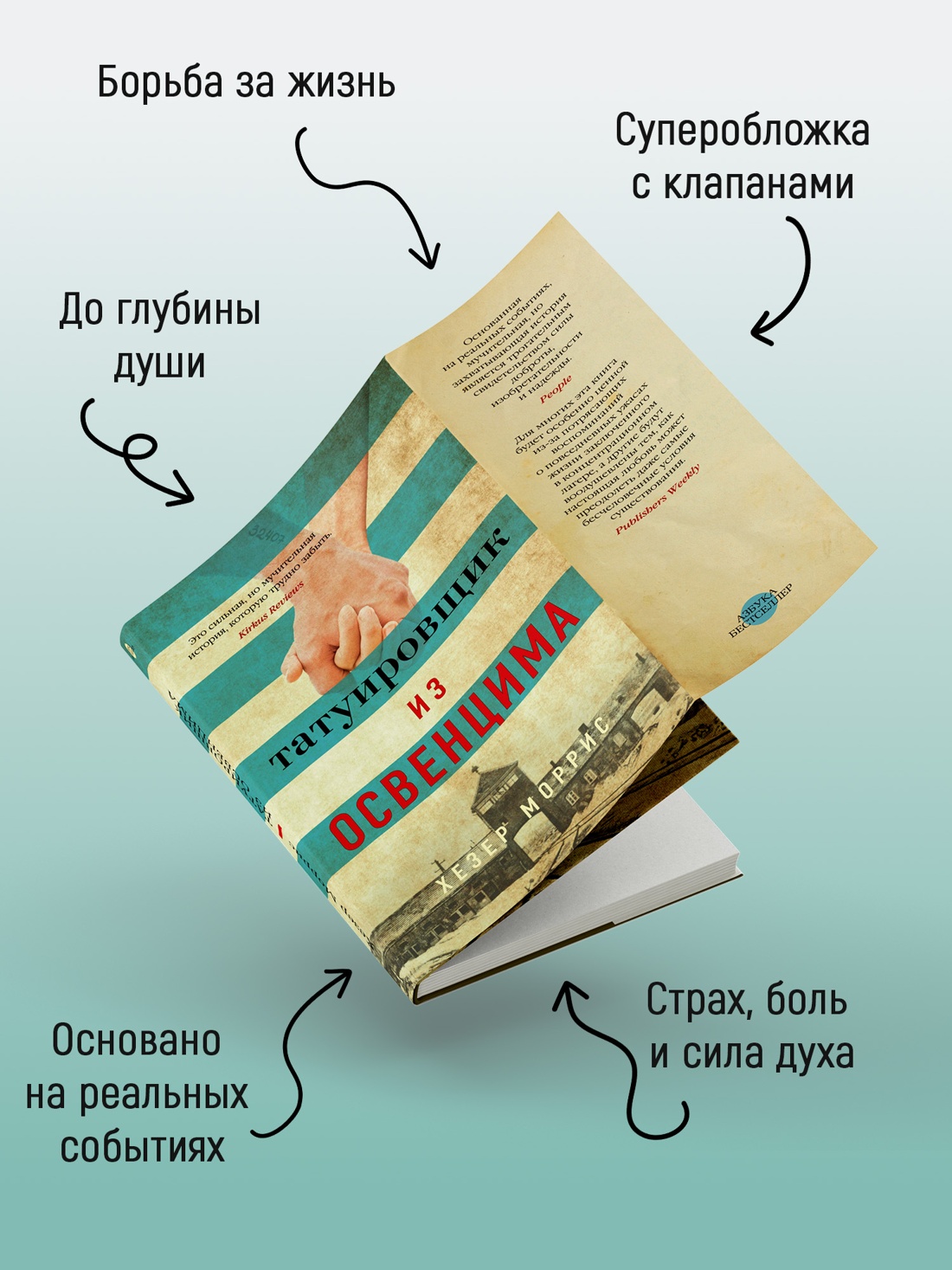 Промо материал к книге "Татуировщик из Освенцима (твердый)" №2